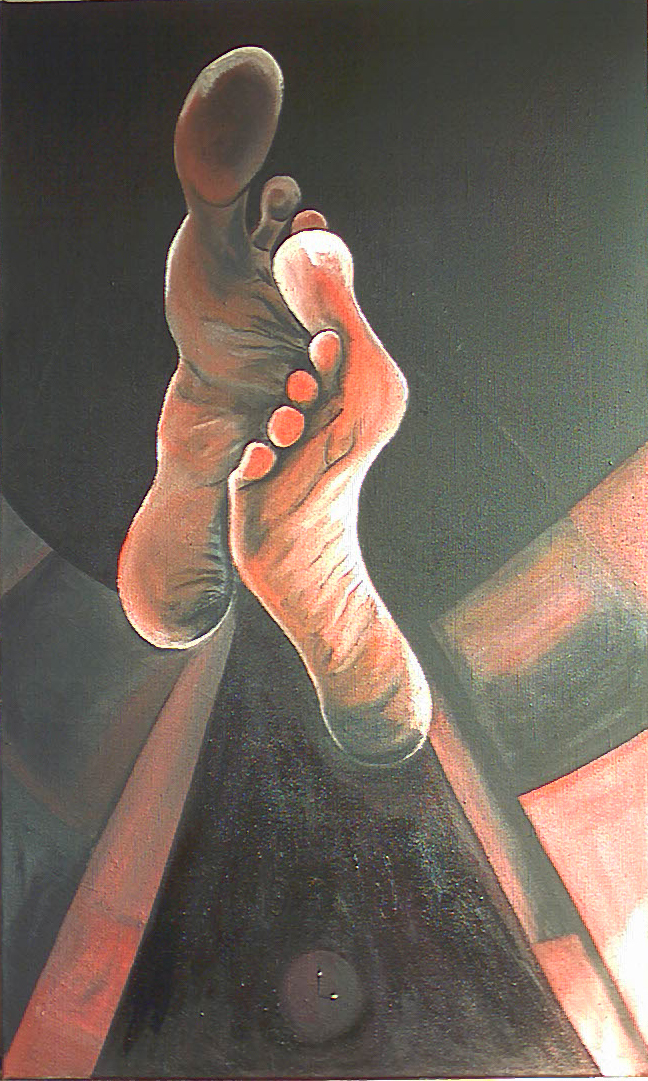 NEPOVOLENÉ ZASTAVENÍ 100x60cm olej na plátně